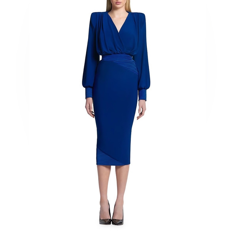 ZHIVAGO Signature Lover Man Keyhole-Back Midi Dress - Picture 2 of 11